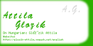 attila glozik business card